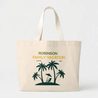 Family Vacation with Name and Year Grote Tote Bag