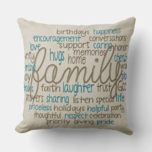 Family word cloud kussen