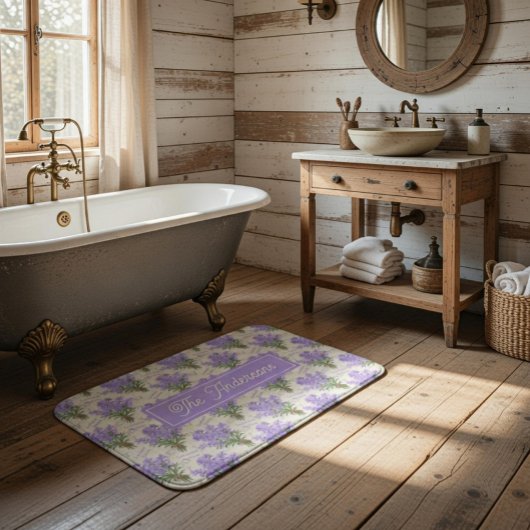 Familyname Provence Lavender Bunches Badmat