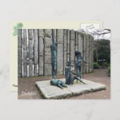 "Famine", St. Stephen's Green, Dublin, Ierland. Briefkaart (Voorkant / Achterkant)