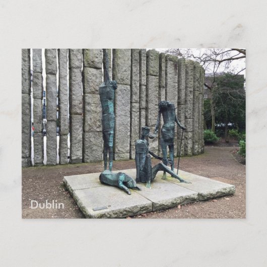 "Famine", St. Stephen's Green, Dublin, Ierland. Briefkaart (Voorkant)