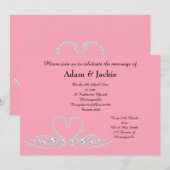 FAMINGO PINK SWAN ELEGANT WEDING KAART (Voorkant / Achterkant)