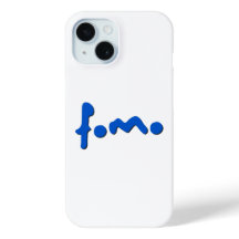 Famo Minimal Blauw Schrift iPhone Hoesje
