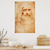 FAMOUS ART - LEONARDO DA VINCI - SELF PORTRAT POSTER (Keuken)