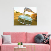 Famous Blue Swallow Motel aan Route 66 Canvas Afdruk (Insitu (Woonkamer))