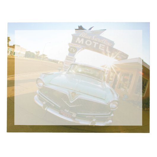 Famous Blue Swallow Motel aan Route 66 Notitieblok (Voorkant)