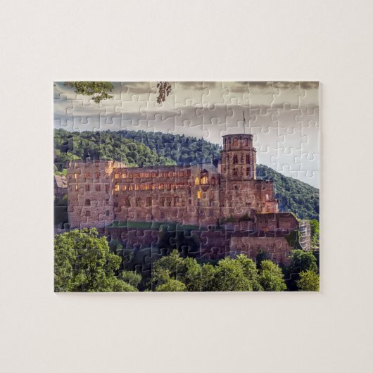 Famous castle ruins, Heidelberg, Duitsland Legpuzzel (Horizontaal)