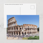 Famous Colosseum in Rome, Italië Briefkaart (Voorkant / Achterkant)