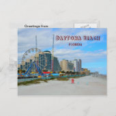 Famous Daytona Beach Florida Briefkaart (Voorkant / Achterkant)