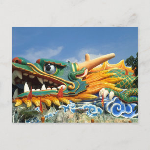 Famous Draak bij Haw Par Villa in Singapore Azië Briefkaart