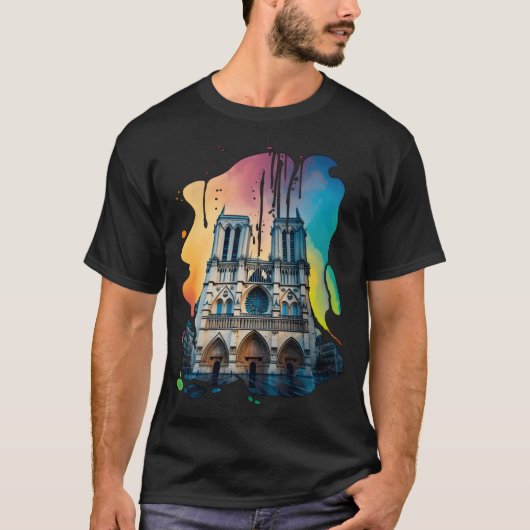 Famous Locations - Notre-Dame T-Shirt (Voorkant)
