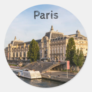 Famous Musée d'Orsay - Parijs, Frankrijk, Europa Ronde Sticker