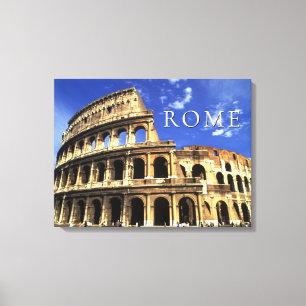 Famous Ruïnes van het Colosseum Rome Italië Canvas Afdruk