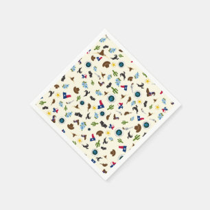 Famous Texas items - de enige sterrenstaat Servetten