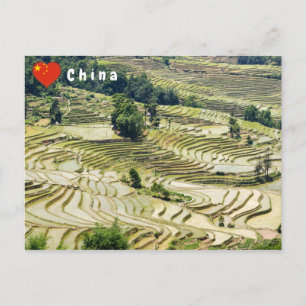 Famous yuanyang Rice Terraces - Yunnan, China Briefkaart