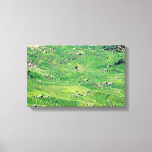 Famous yuanyang Rice Terraces - Yunnan, China Canvas Afdruk