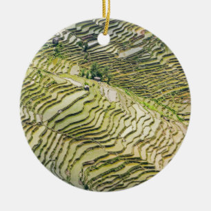 Famous yuanyang Rice Terraces - Yunnan, China Keramisch Ornament