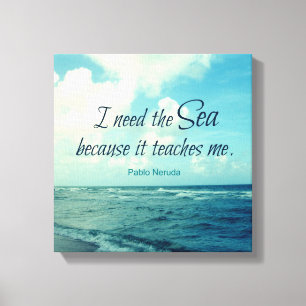 FAMOUS ZEE QUOTE PABLO NERUDA FOTO ART CANVAS AFDRUK