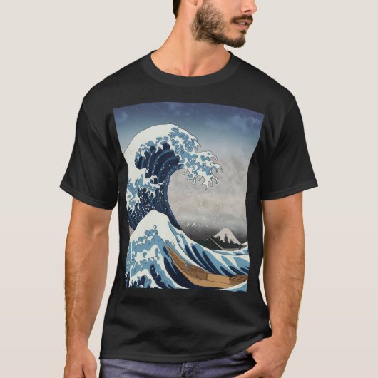 "Fan Anime Style T-Shirt : Inspiré par Hokusai (Devant)