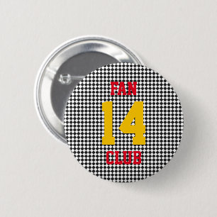 Fan Club Sport Speler Nummer Team Kleuren Ronde Button 5,7 Cm