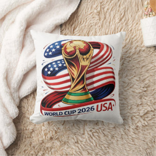 Fan de football 2026 Coussin décoratif sur le th