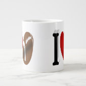 Fan de football demi-texte Géant café Mug (Devant)