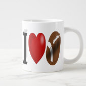 Fan de football demi-texte Géant café Mug (Droite)