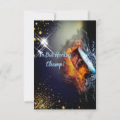 Fan de hockey Sport Fan Celebration ou carte d'app (Dos)