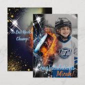 Fan de hockey Sport Fan Celebration ou carte d'app (Devant / Derrière)