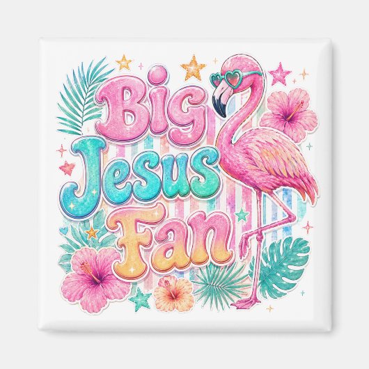Fan de Jésus avec Magnet Flamingo (Devant)