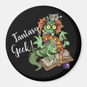 Fan Dragon "Fantasy Geek" Magneet