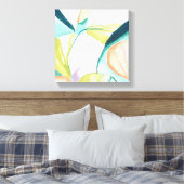 Fan Flowers IV Canvas Afdruk (Insitu (Slaapkamer))