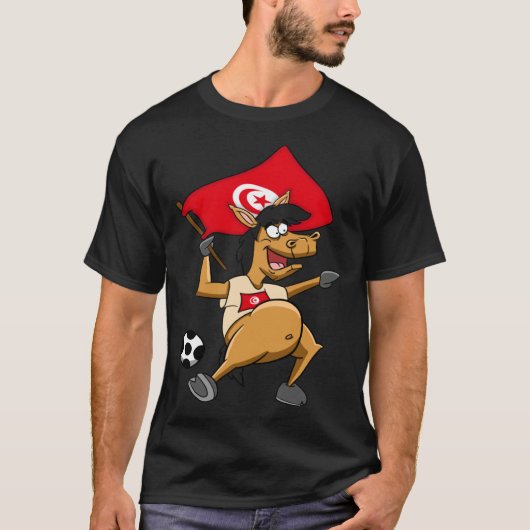 Fan horse Tunisia T-shirt (Voorkant)