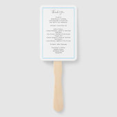 Fan huwelijksprogramma Sjabloon witte rechthoek Handwaaier (Achterkant)