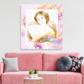  Fan Lady Stretched Canvas Art Afdruk (Insitu (Woonkamer))