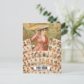 Fan Mail Grappige vrouw met fans Briefkaart (Staand voorkant)