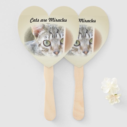 Fan - Mirakel van katten Handwaaier (Voorkant en achterkant)