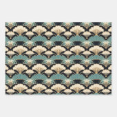 Fan Motif Art Déco Papier d'enveloppement Matte (Devant 2)