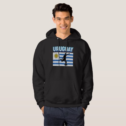 Fan Uruguay National Team World Football Soccer Ch Hoodie (Voorkant volledig)