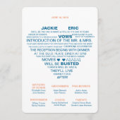 Fan van het informele trouwprogramma programma (Voorkant)