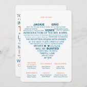 Fan van het informele trouwprogramma programma (Voorkant / Achterkant)