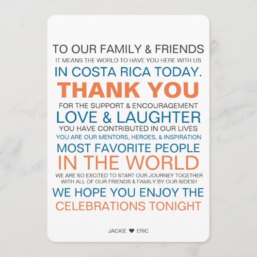 Fan van het informele trouwprogramma programma (Achterkant)