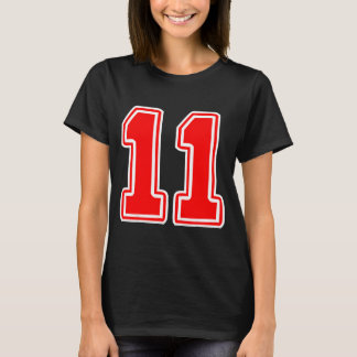 Fan van sportteam nummer 11 in het rood t-shirt