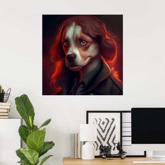 Fanatsy dog poster (Thuiskantoor)