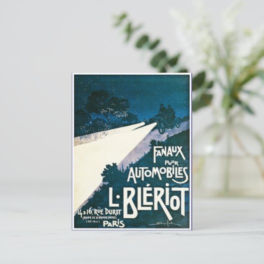 Fanaux Pour Automobiles L Bleriot - Parijs, Frankr Briefkaart (Staand voorkant)