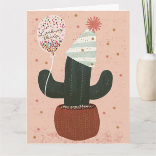 Fancactus Birthday Folded Wenskaart Kaart