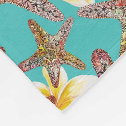 Fanciel Starfish Pattern Fleece Deken (Hoek)