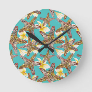 Fanciel Starfish Pattern Ronde Klok