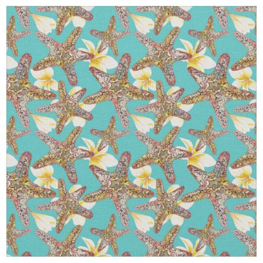 Fanciel Starfish Pattern Stof (Close Up)