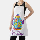 Fanciful Blue Teapot Tea Time Schort (Insitu)